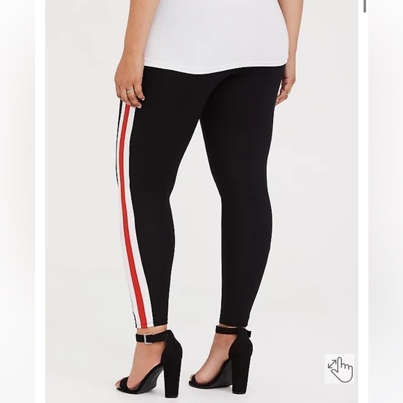 Torrid side stripe classic cotton leggings - Picture 3 of 6